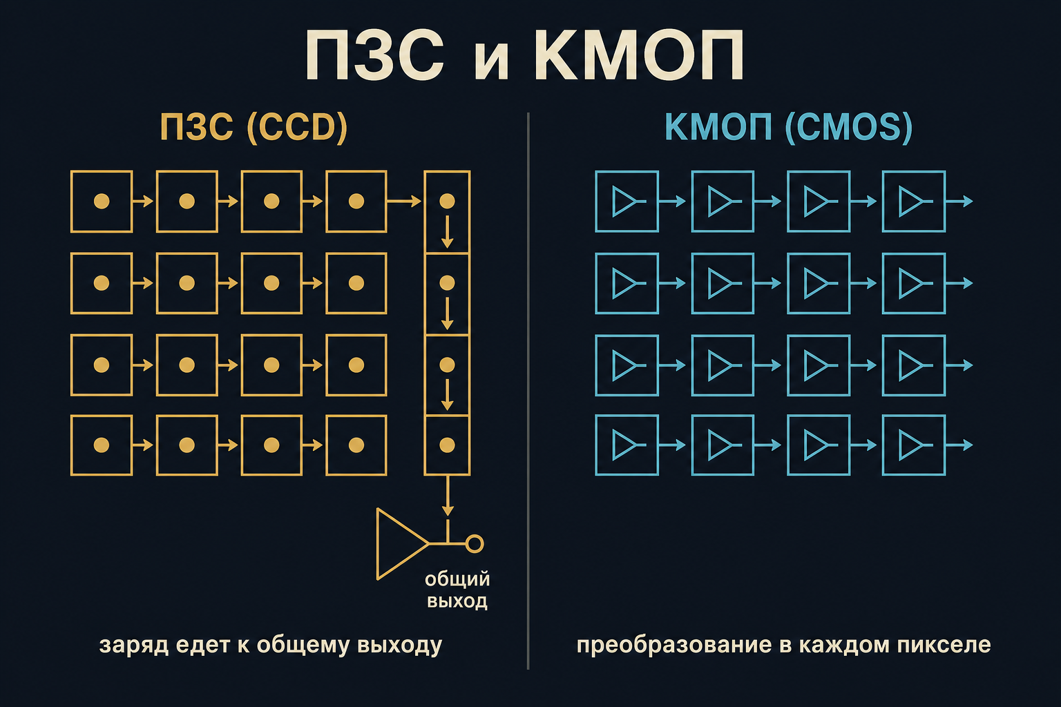 ПЗС и КМОП