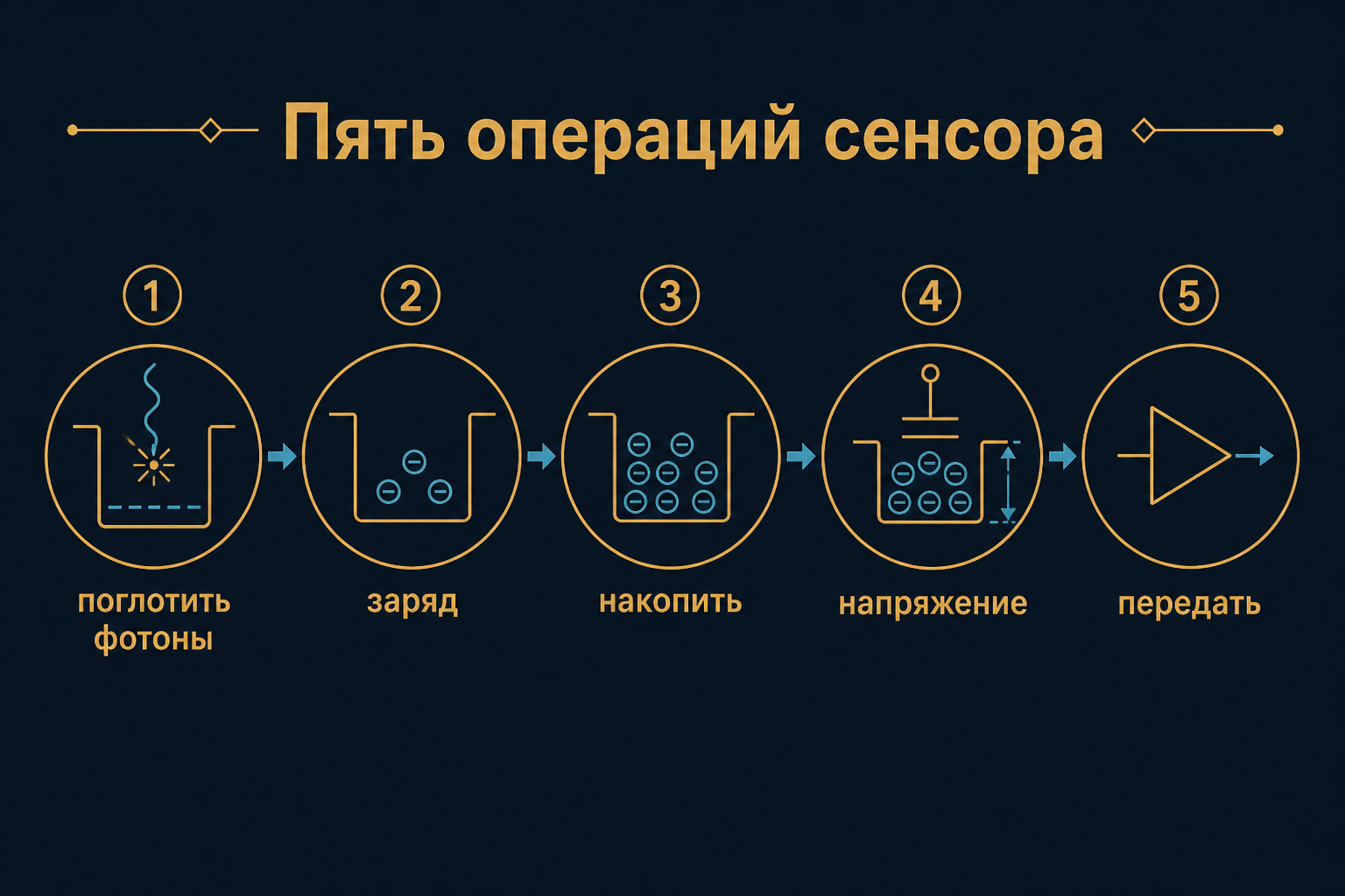 Пять операций сенсора